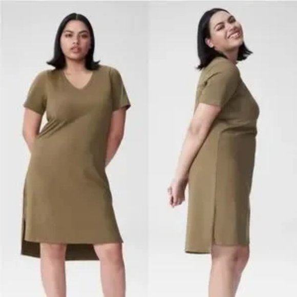 UNIVERSAL STANDARD Tesino Washed Jersey Dress Sz S - Picture 1 of 6